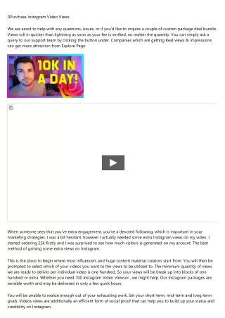 purchase instagram video views