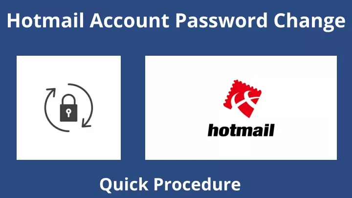 hotmail account password change