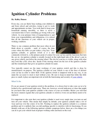 ignition cylinder problems