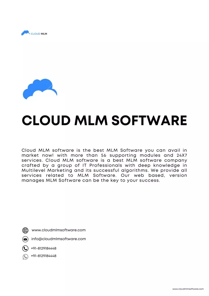 cloud mlm software