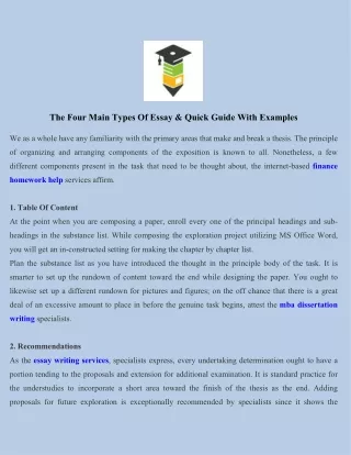 the four main types of essay quick guide with