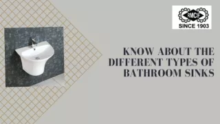 Know About the Different Types of Bathroom Sinks