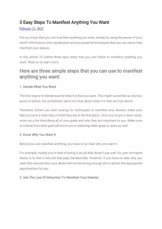 3 easy steps to manifest anything you want 3 easy