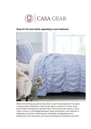 shop for the best quilts appealing to your bedroom