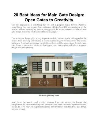 20 best ideas for main gate design open gates