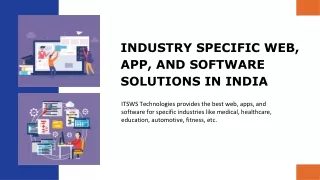 industry specific web app and software solutions in india