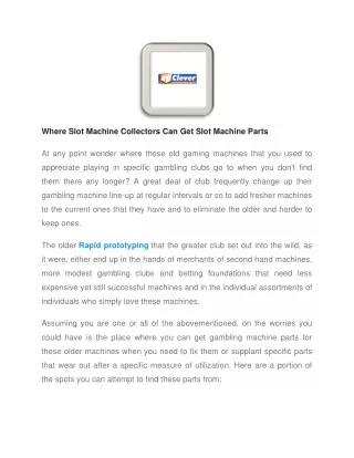 Machine parts Manufacturer - 3Dclever