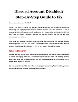 discord account disabled step by step guide to fix