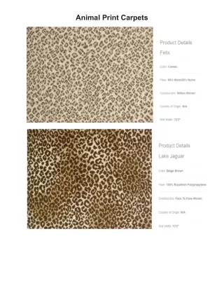 Get the Best Animal Print Carpets Online