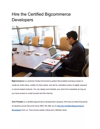 hire the certified bigcommerce developers