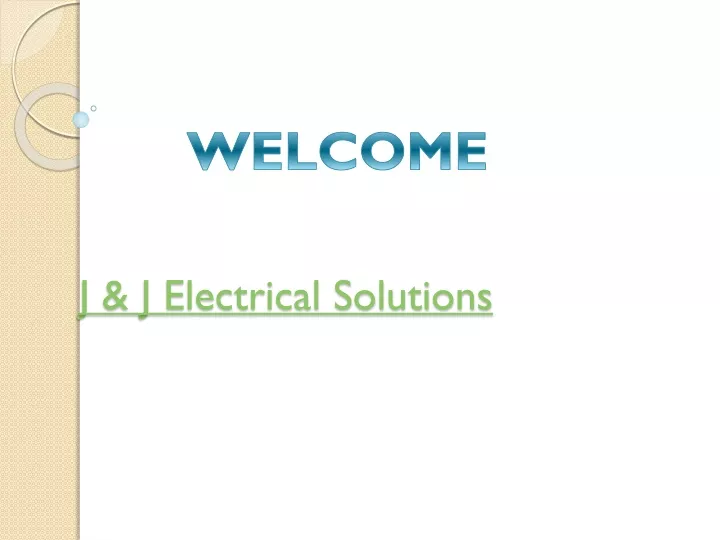j j electrical solutions