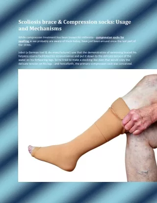 scoliosis brace compression socks usage