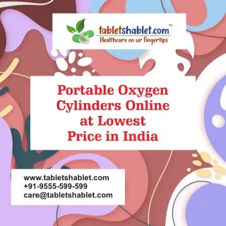 Portable Oxygen Cylinders Online at Lowest Price in India | TabletShablet