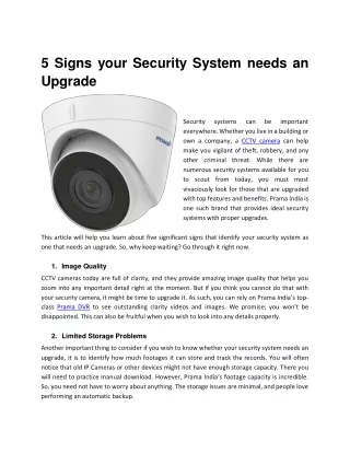 5 Signs Your Security System Needs an Upgrade