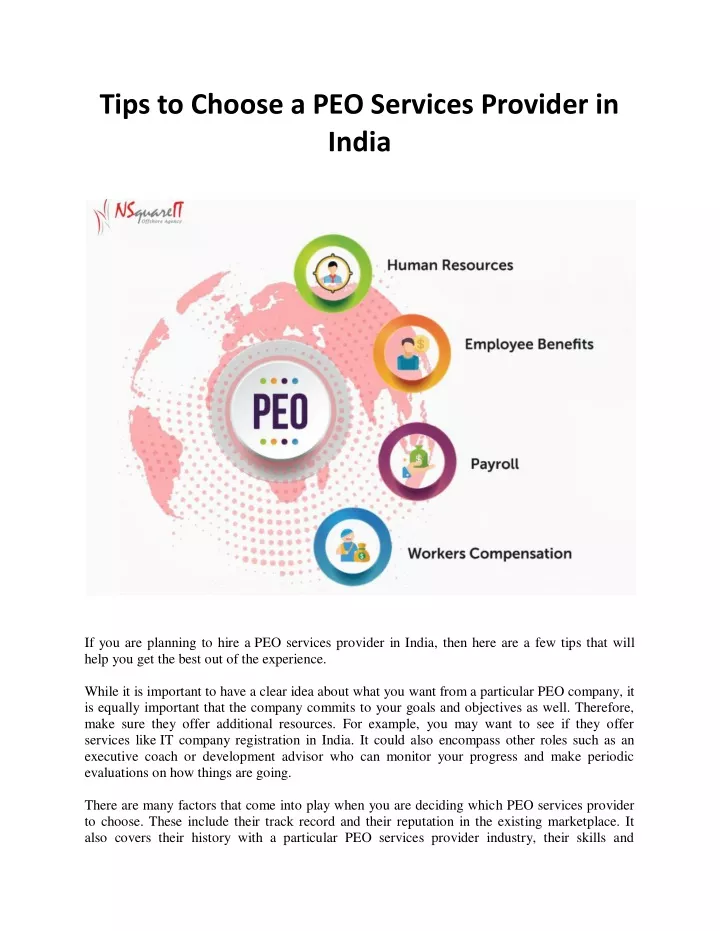 tips to choose a peo services provider in india