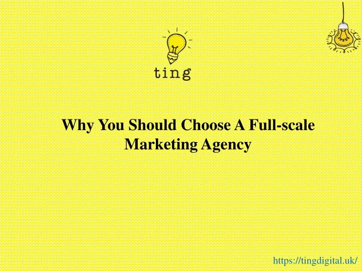 why you should choose a full scale marketing