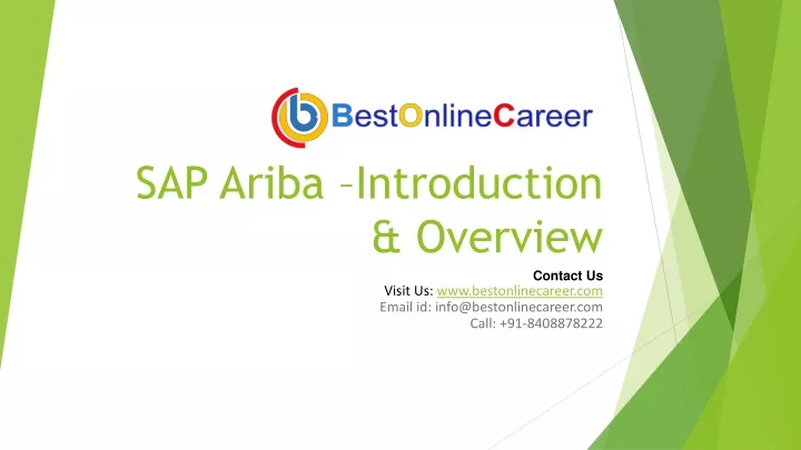 PPT - SAP Ariba Introduction And Overview Ppt | SAP Ariba Online ...