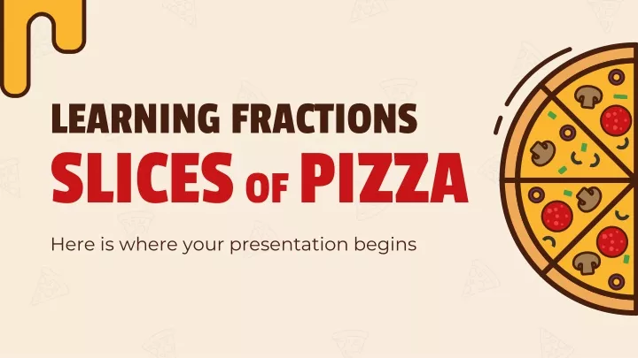 learning fractions slices of pizza