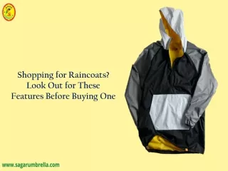 Shopping for Raincoats? Look Out for These Features Before Buying One