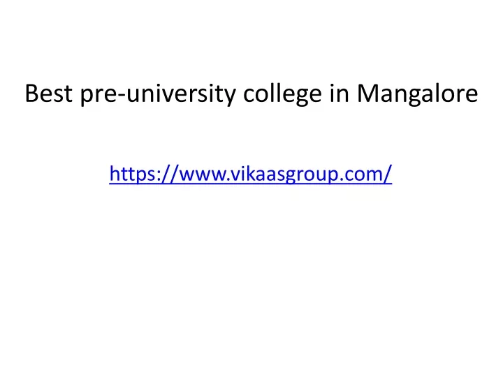 best pre university college in mangalore