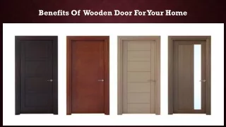 Benefits of Wooden Door for your Home