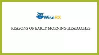 reasons of early morning headaches