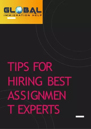 Tips For Hiring Best Assignment Experts