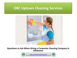 OKC Uptown Cleaning Services
