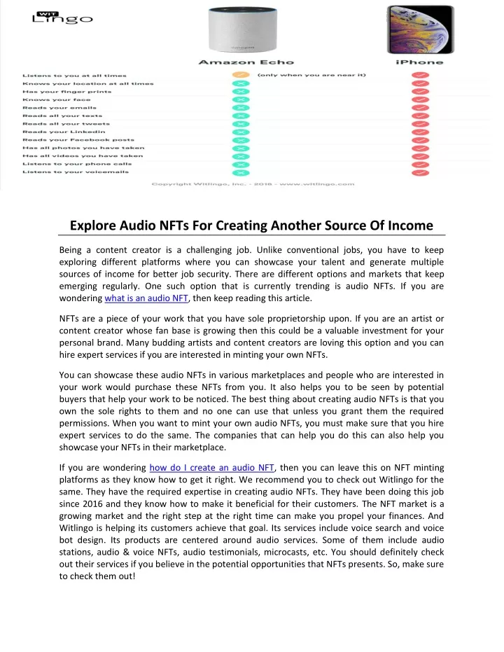 explore audio nfts for creating another source