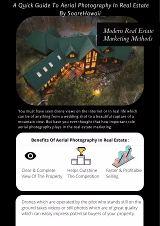 A Quick Guide To Aerial Photography In Real Estate | SoareHawaii