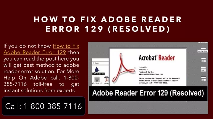how to fix adobe reader error 129 resolved