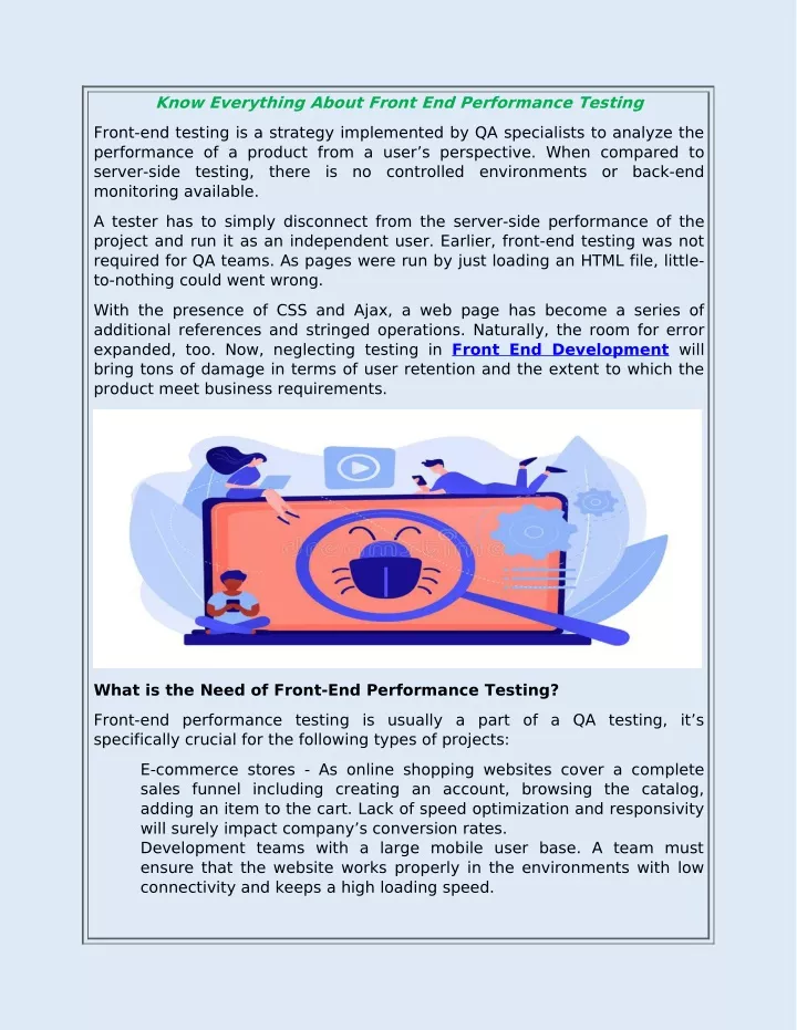 know everything about front end performance