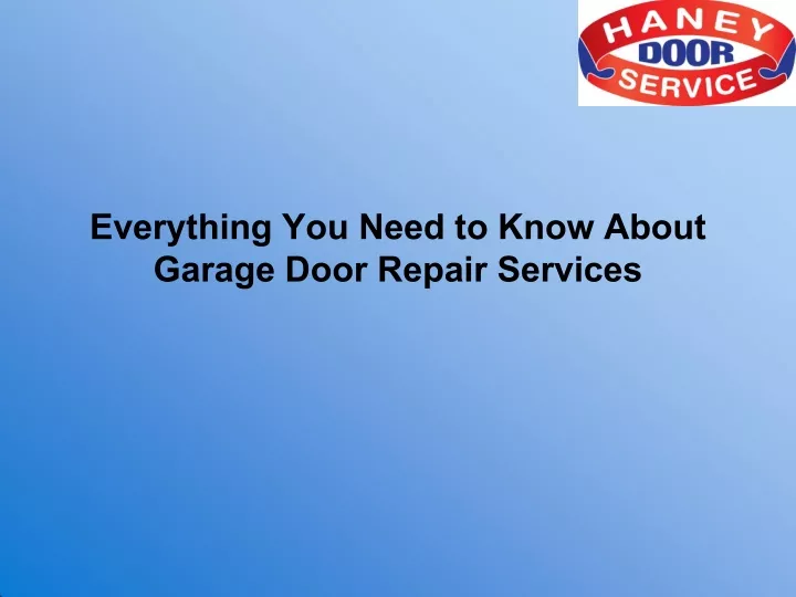 everything you need to know about garage door