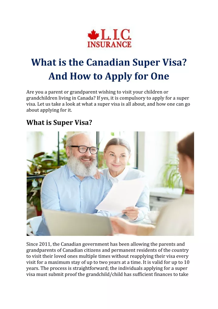 what is the canadian super visa and how to apply