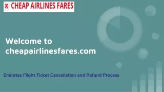 Emirates Flight Ticket Cancellation and Refund Process.
