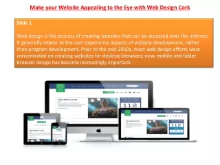 Make your Website Appealing to the Eye with Web Design Cork