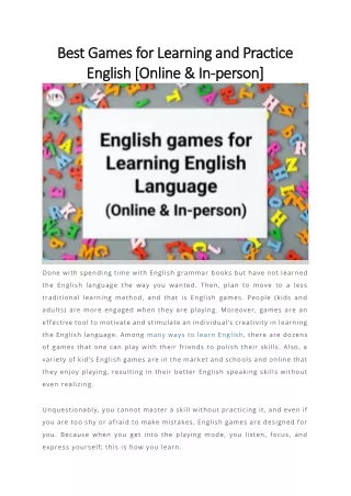 best games for learning and practice best games
