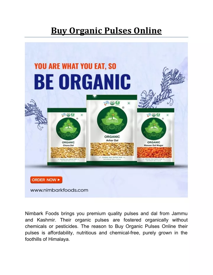 buy organic pulses online