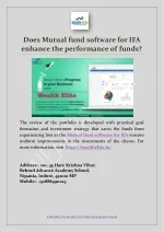 Does Mutual fund software for IFA enhance the performance of funds - slide 1