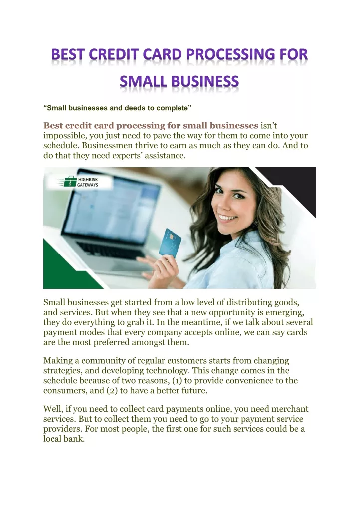 small businesses and deeds to complete