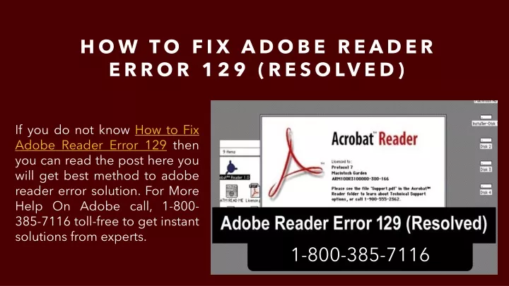 how to fix adobe reader error 129 resolved