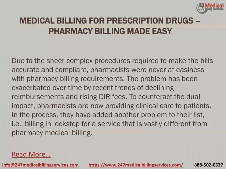medical billing for prescription drugs medical