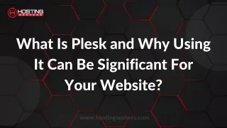 what is plesk and why using it can be significant