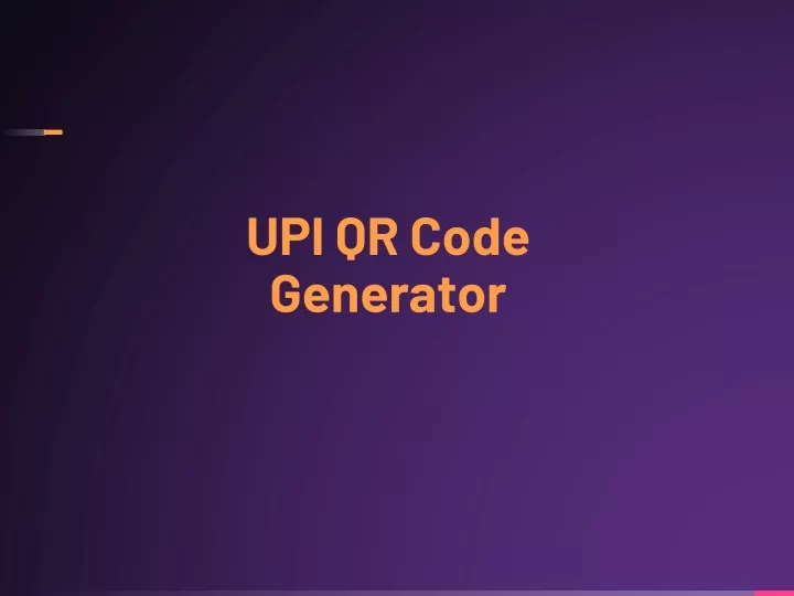 upi qr code generator