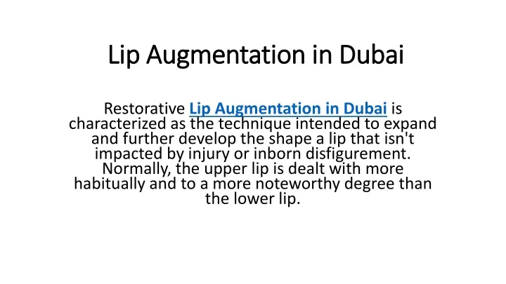 lip augmentation in dubai