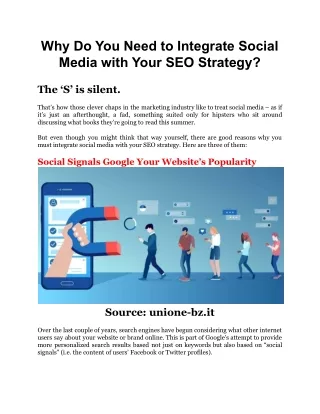 why do you need to integrate social media with