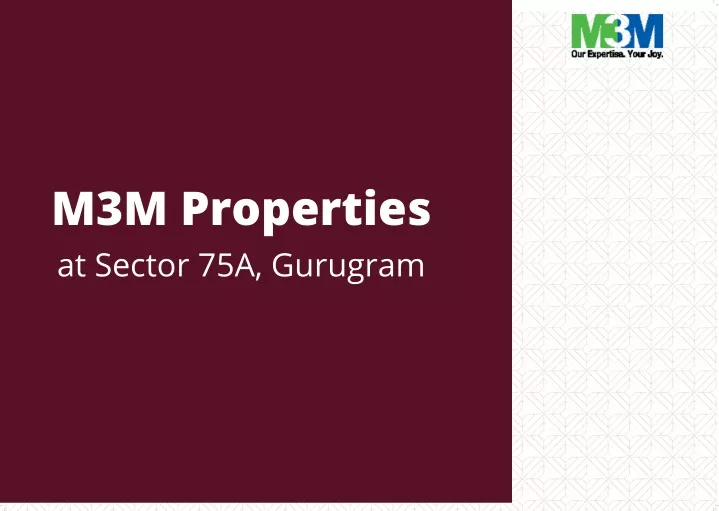 m3m properties at sector 75a gurugram