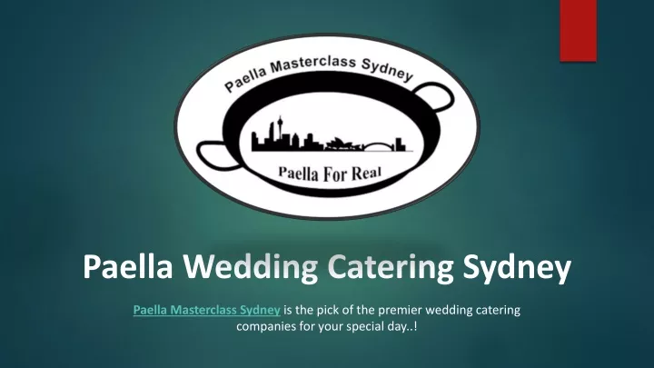 paella wedding catering sydney