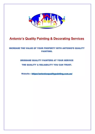 Why Choose Antonio’s Over Other Painters In Brisbane