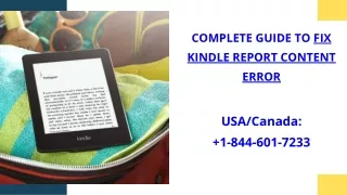 Guide To Fix Kindle Report Content Error Issue